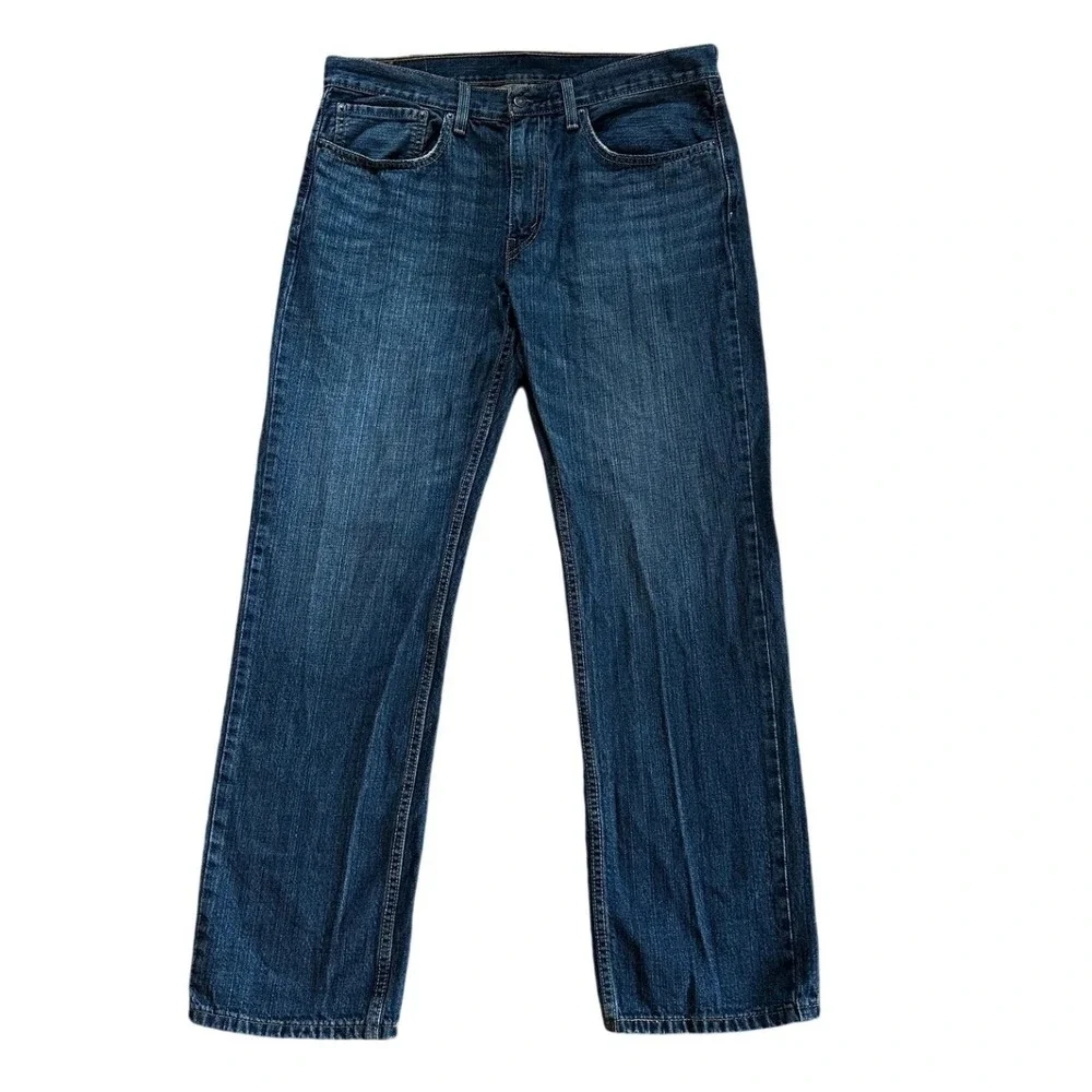 Levis 559 Medium Wash Denim Relaxed Straight Leg Jeans Men's 34x32